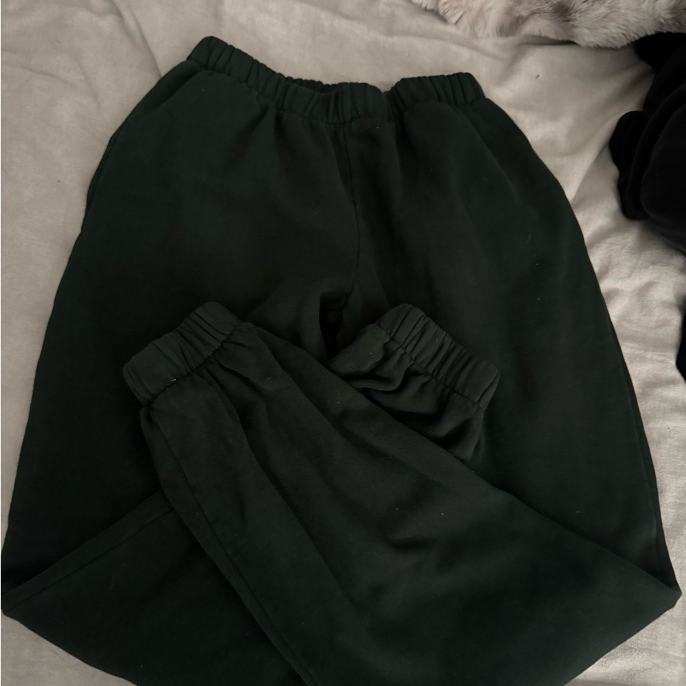 John Galt green Rosa  close bottom sweatpants